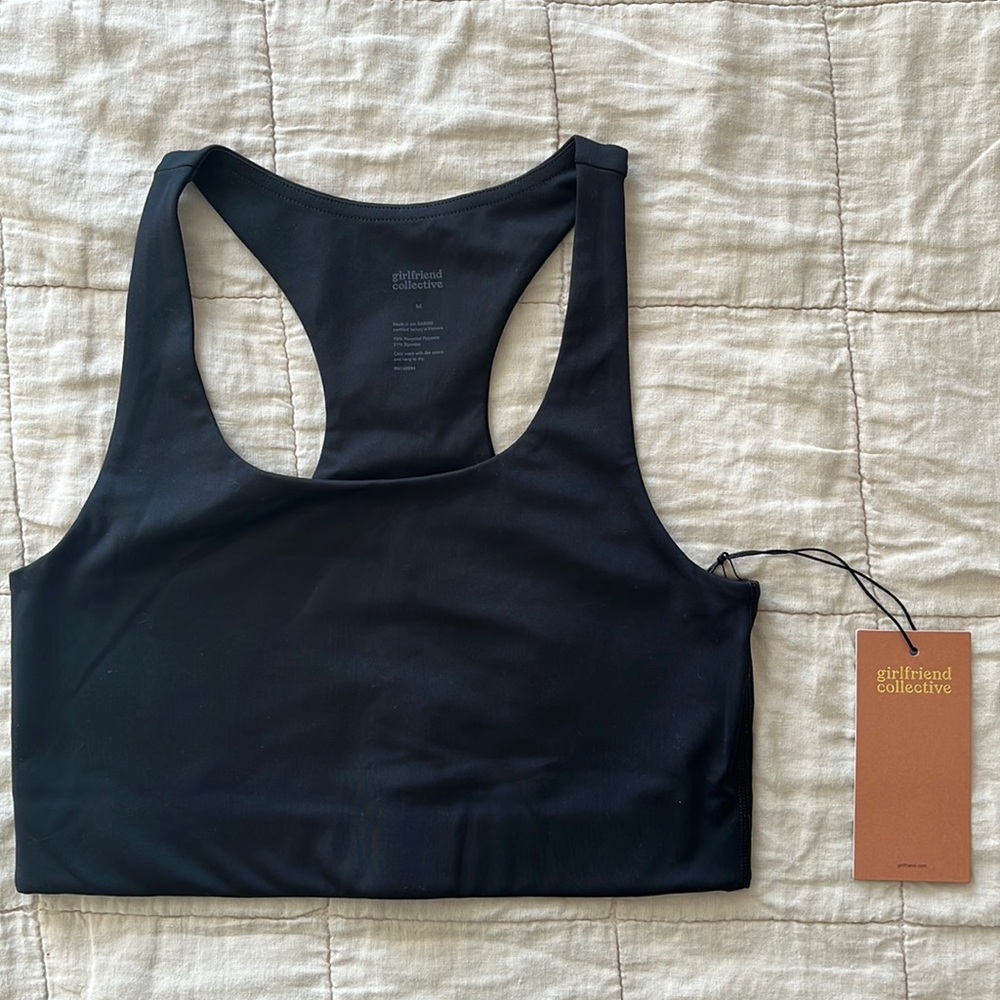 Girlfriend collective Black Paloma Racerback Bra
